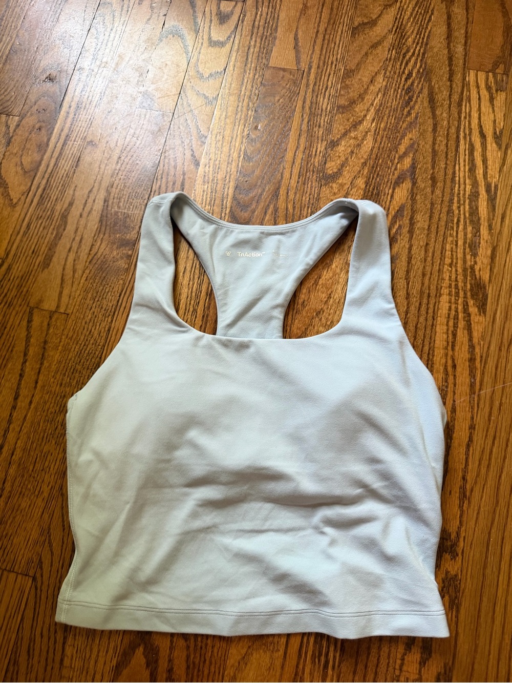 TNA Light Gray Racerback Crop Tank